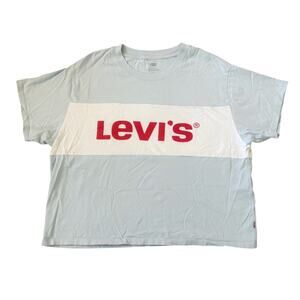 Levi's Blue/White/Red Short Sleeve T-Shirt Womens Size L